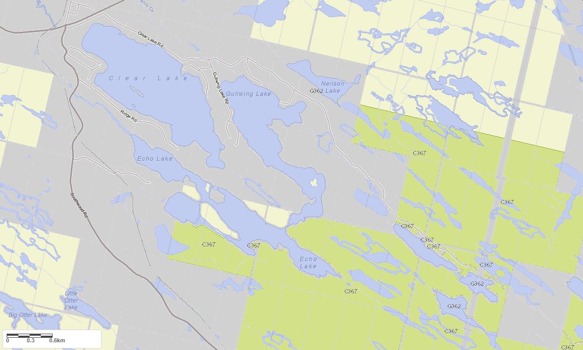 Crown Land Map of Clear Lake in Municipality of Muskoka Lakes and the District of Muskoka